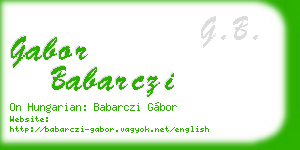 gabor babarczi business card